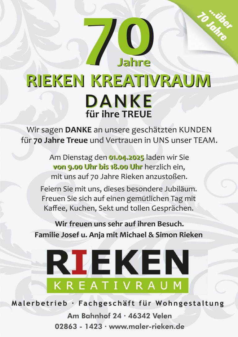 Kreativer Raumausstatter & Malerbetrieb aus Velen bei Borken | Rieken ...